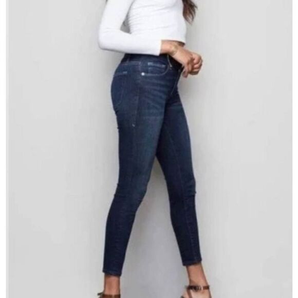 Good American Women's Good Legs Crop Pants in Denim Blue260 sz 2/25 - Picture 1 of 4